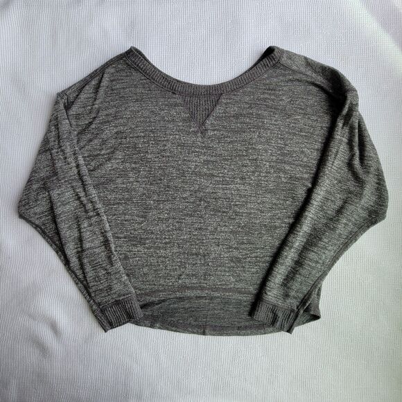 ABERCROMBIE Dark Gray Shirt Size XS Heather Soft Long Sleeve Lightweight Casual - Picture 4 of 5